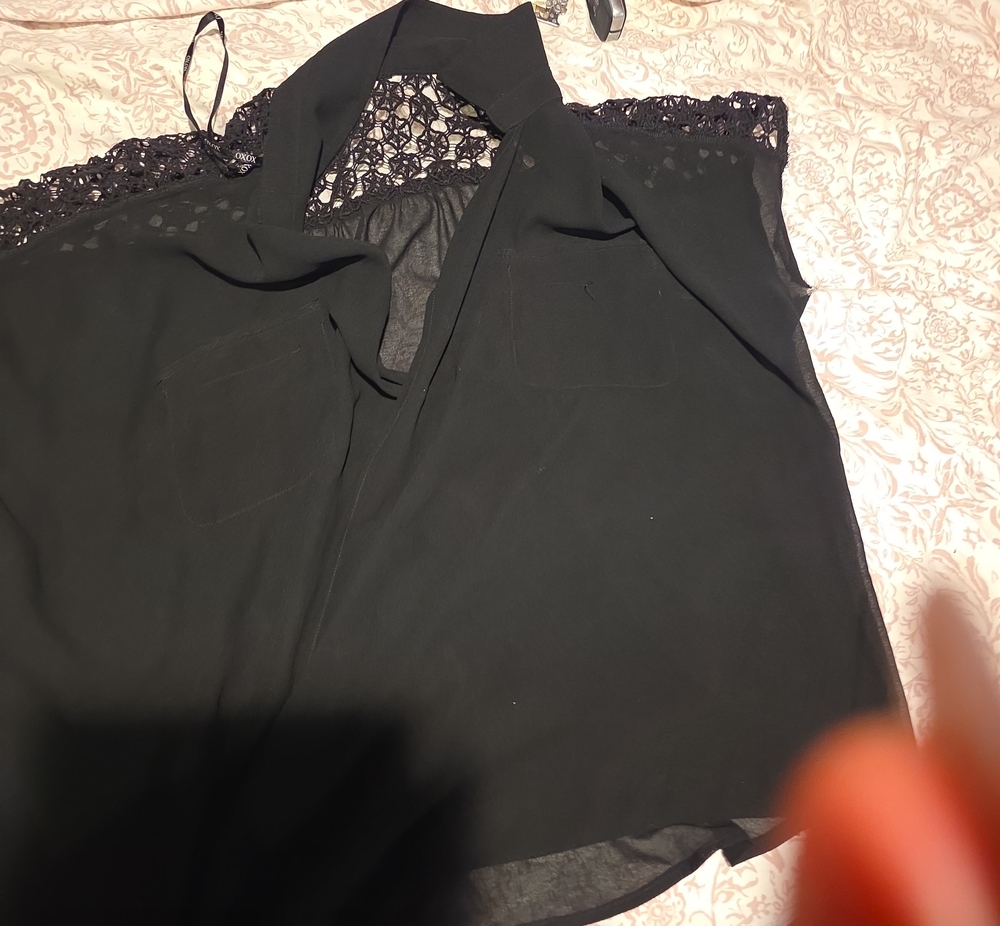 XOXO Black Lace-Back Camisole